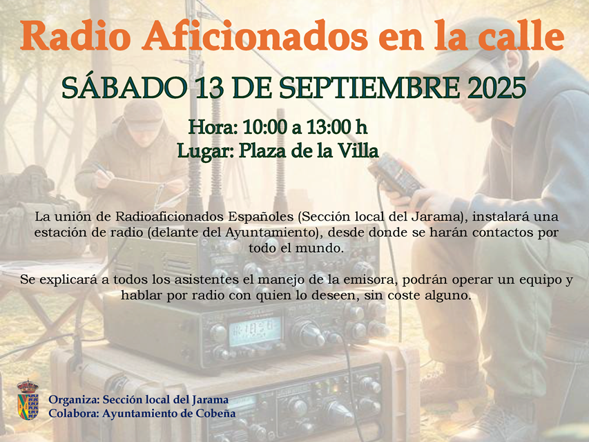 Radio aficionados en la Plaza de la Villa