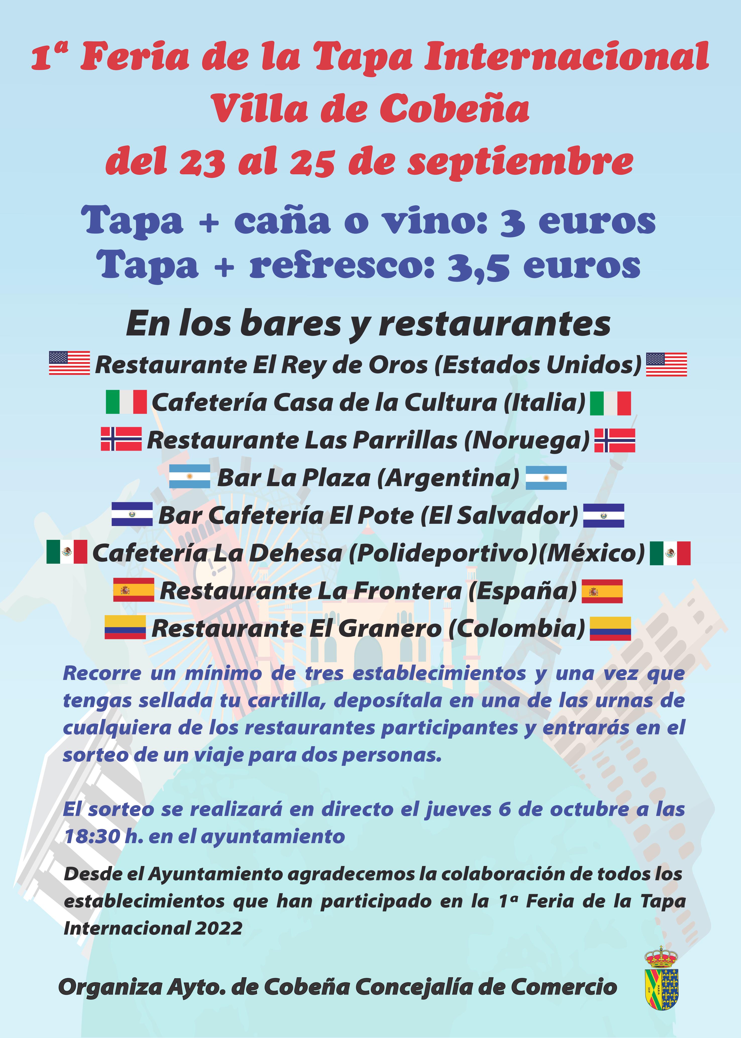 I Feria de la Tapa Internacional Villa de Cobeña | Septiembre 2022
