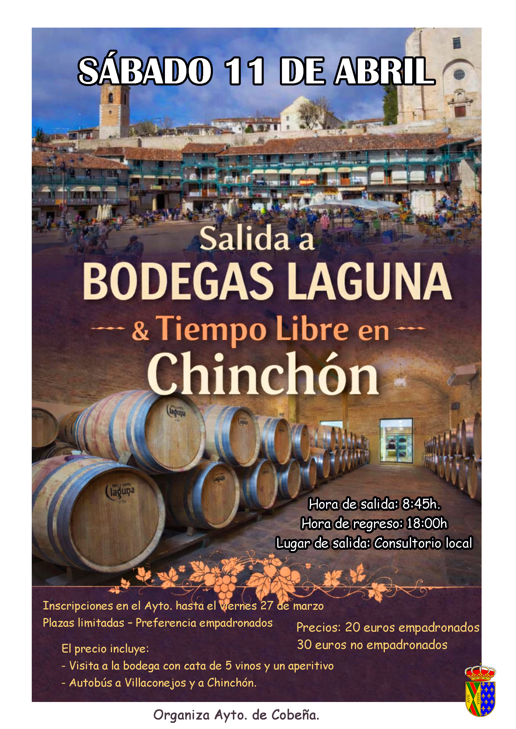Excursión a Chinchón y Bodegas Laguna