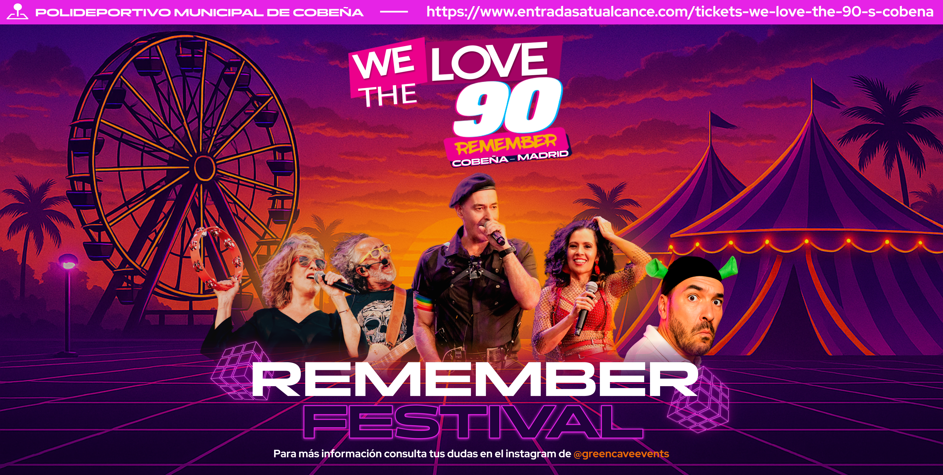 Cobeña acoge el Festival "We Love the 90s" el próximo 5 de julio