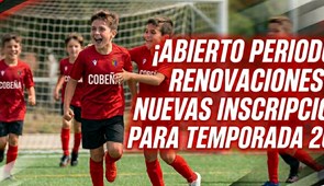 Comienza el período de renovaciones e inscripciones en Escuela Municipal de Fútbol de Cobeña para la temporada 2026-2027