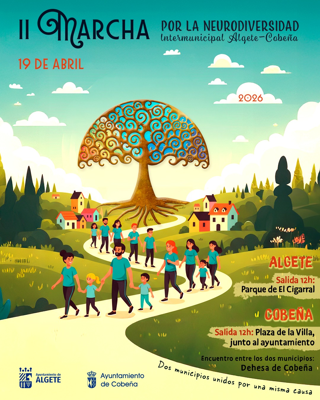 II Marcha por la Neurodiversidad · Intermunicipal Algete–Cobeña | Abril 2026