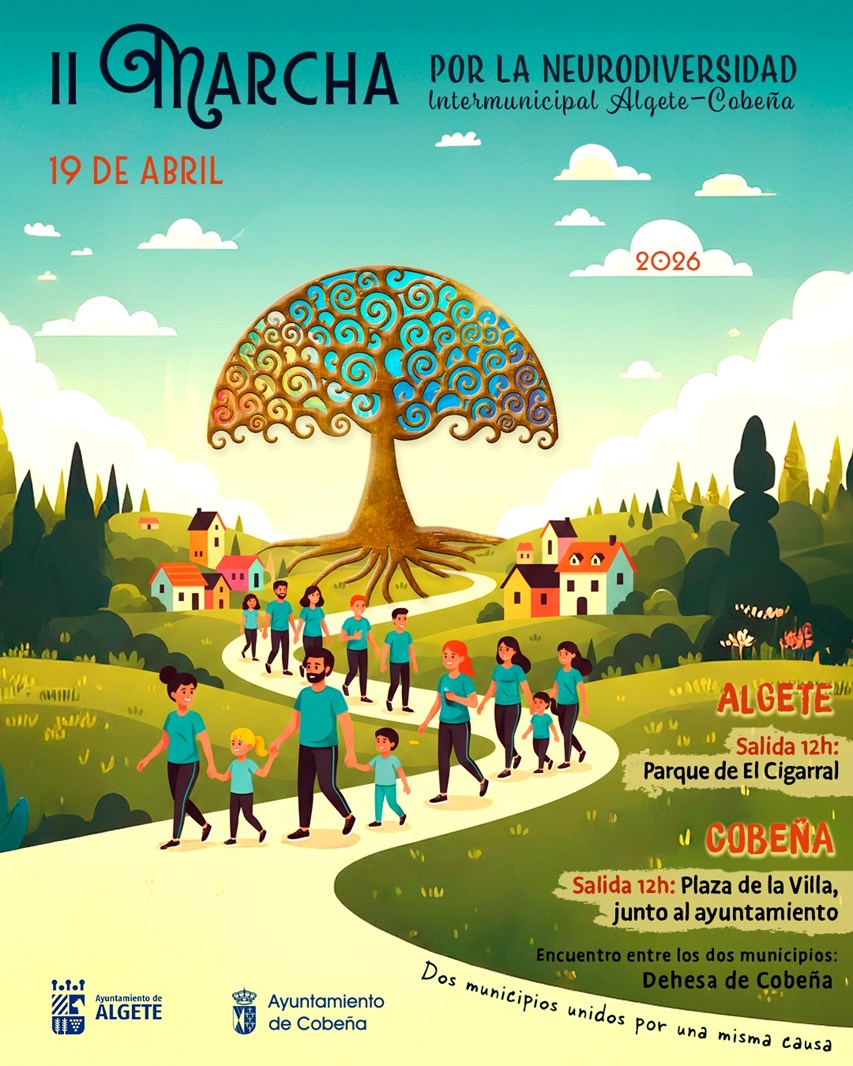 II Marcha por la Neurodiversidad · Intermunicipal Algete–Cobeña | Abril 2026