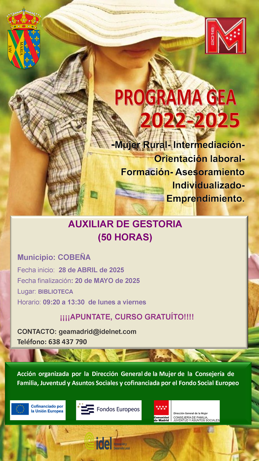 Curso Auxiliar de Gestoría Programa GEA | Abril 2025