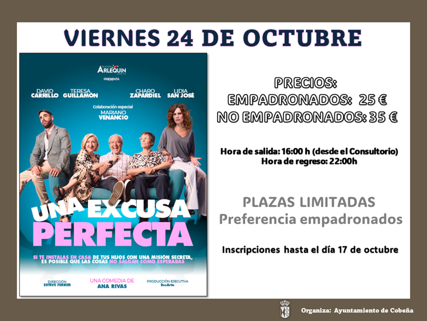 Teatro "Una Excusa Perfecta" | Octubre 2025