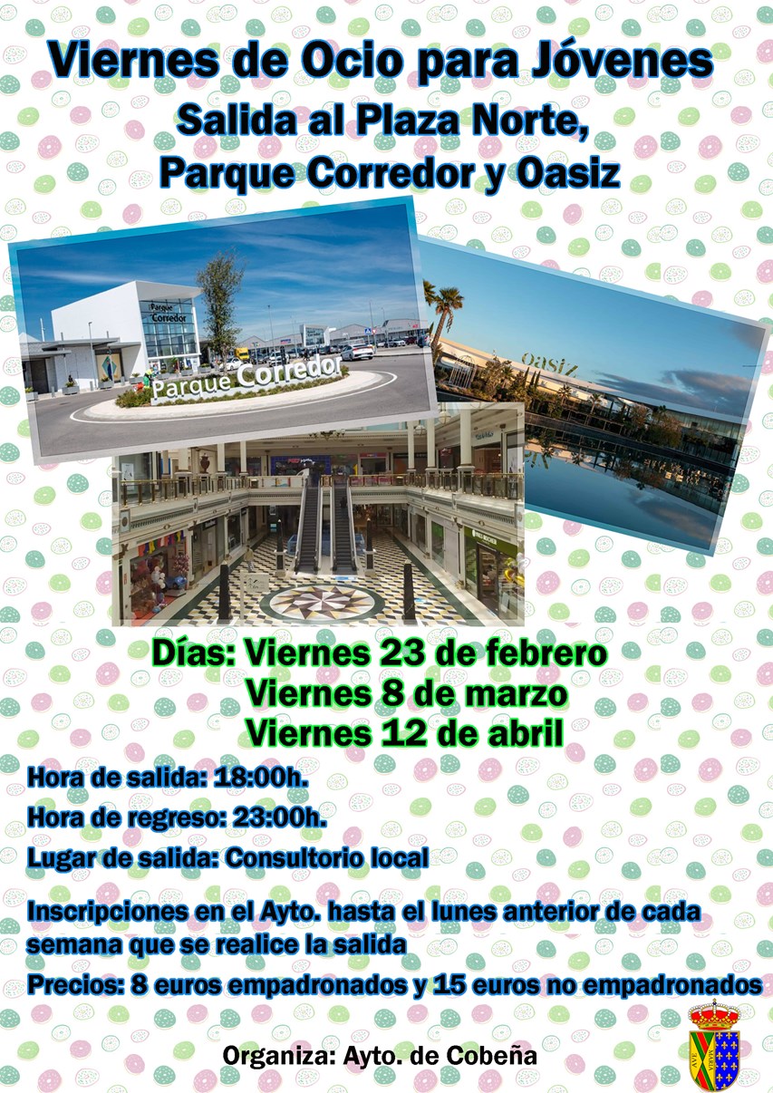 Tarde de ocio para jóvenes en Parque Comercial Oasiz Madrid, Plaza Norte y  Parque Corredor | Febrero, Marzo y Abril  2024