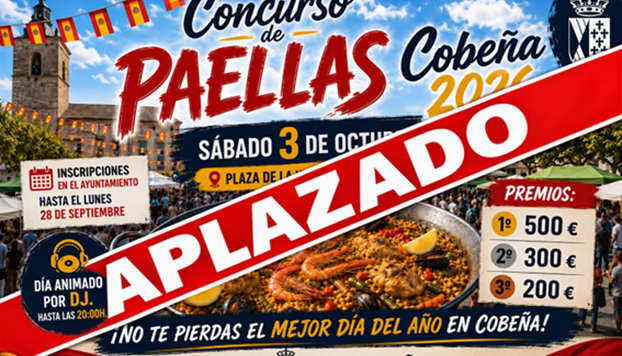 Concurso de Paellas 2026 se ha aplazado al 10 de octubre.