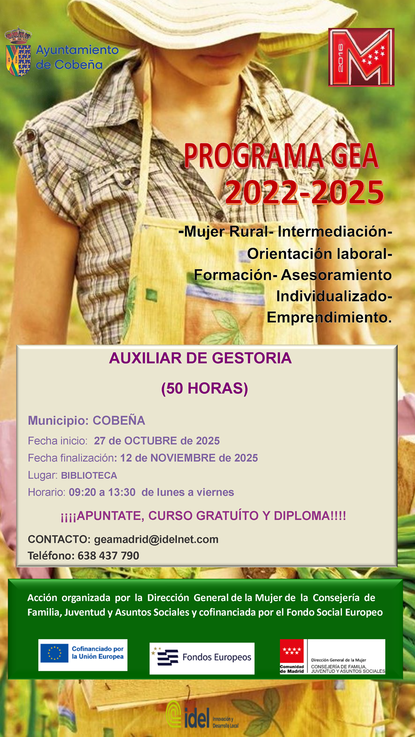 Curso Auxiliar de Gestoría | Programa GEA | Octubre 2025