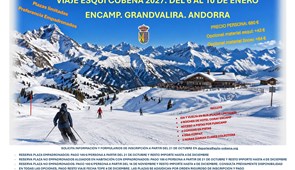 Viaje de Esquí en enero de 2027.  Iremos a Granvalira, Andorra.