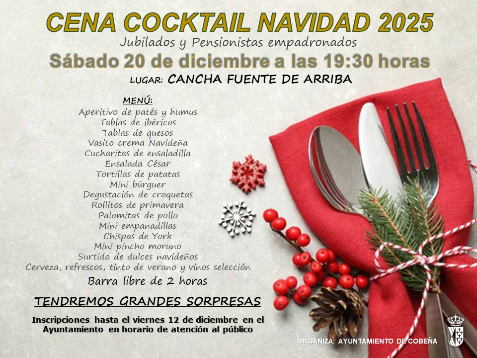 Cena Cocktail de Navidad para los Mayores | Diciembre 2025
