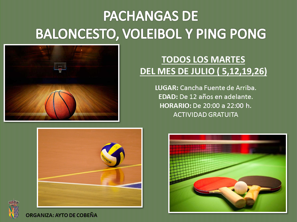 Pachangas de Baloncesto, Voleibol y Ping Pong