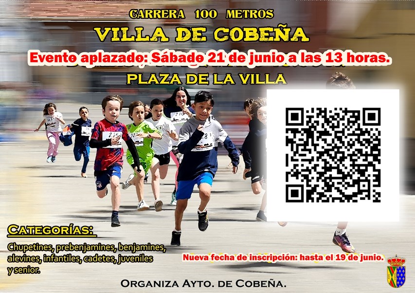 Evento Aplazado: Carrera 100 metros Villa de Cobeña | Junio 2025