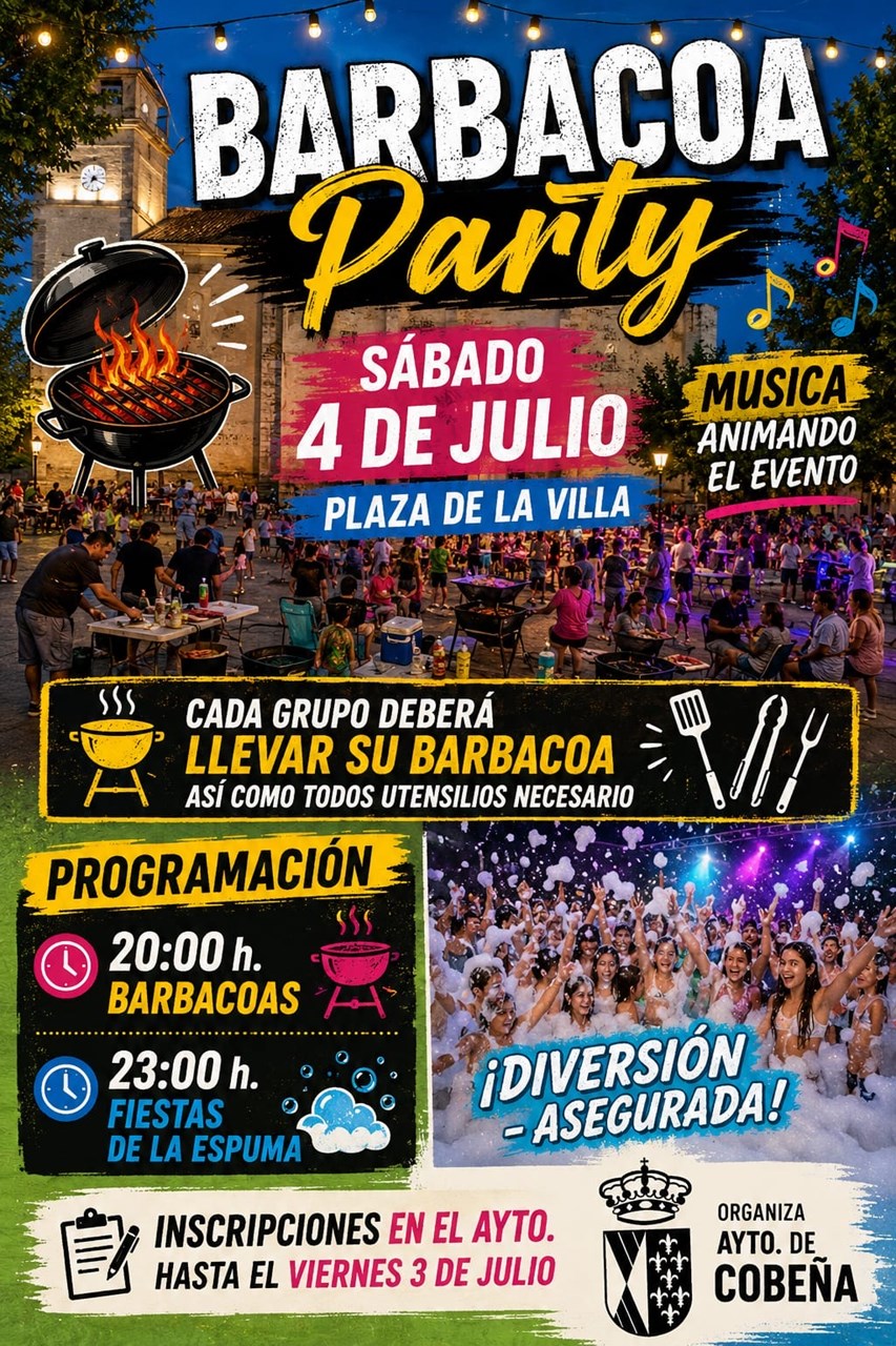 Barbacoa Party - Tobogán Gigante - Fiesta de la Espuma | Junio 2026