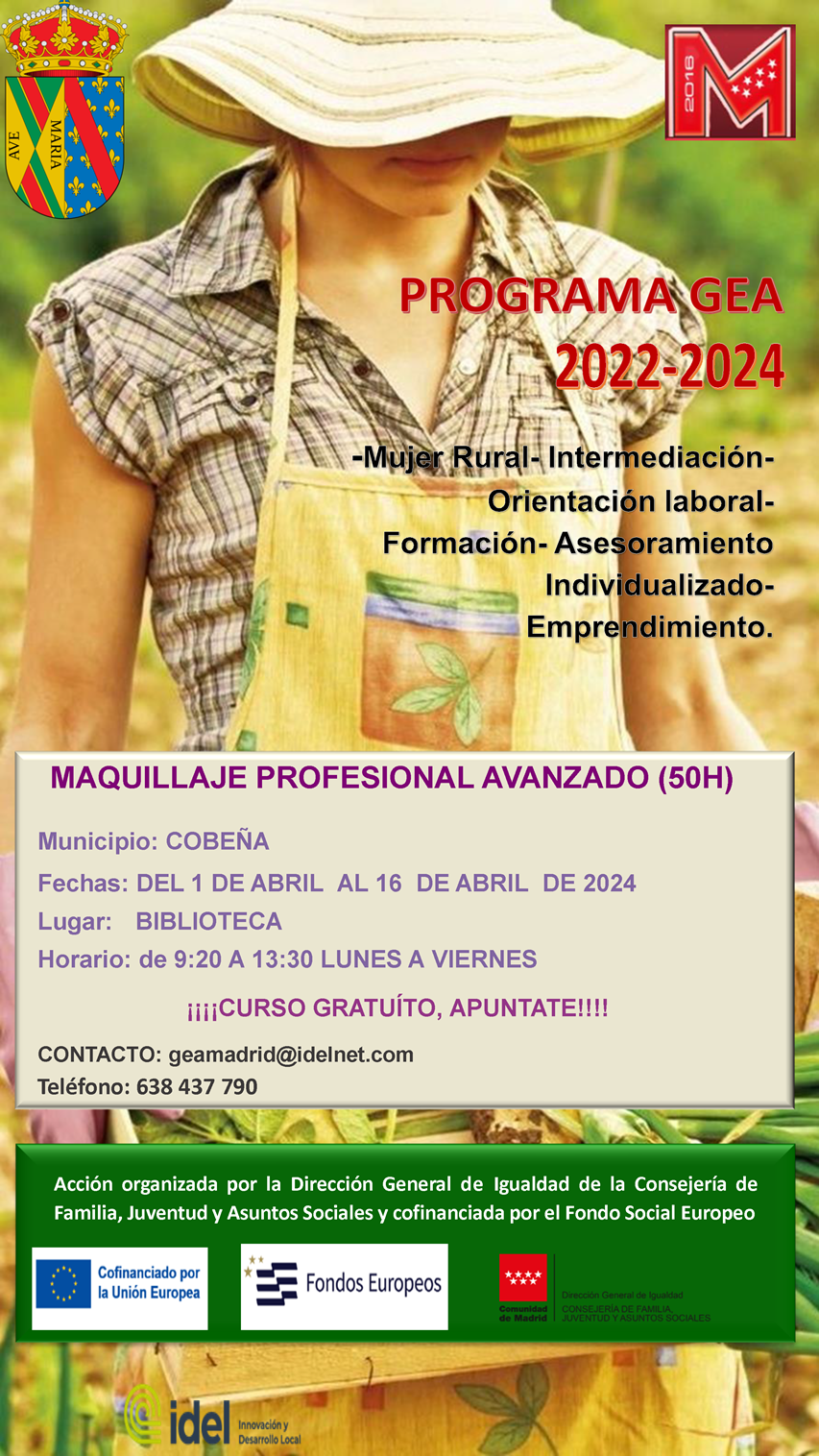 Curso Maquillaje Profesional Avanzado Programa GEA | Abril 2024