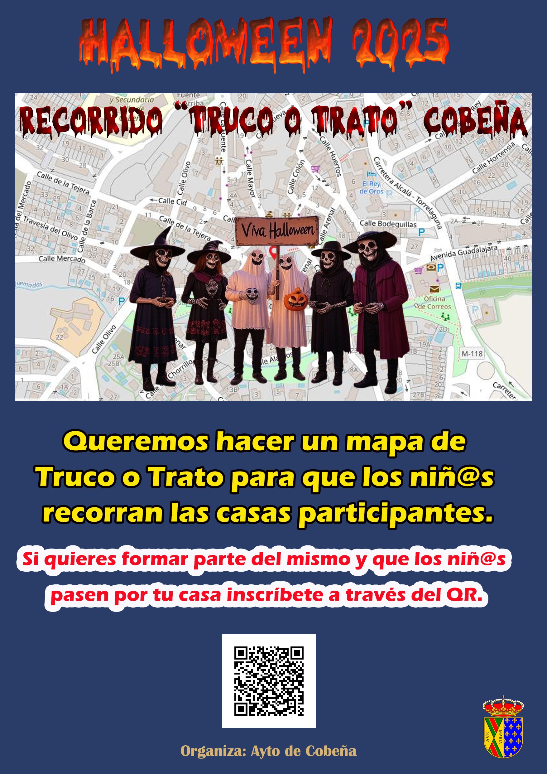 Preparativos Halloween 2025 en Cobeña