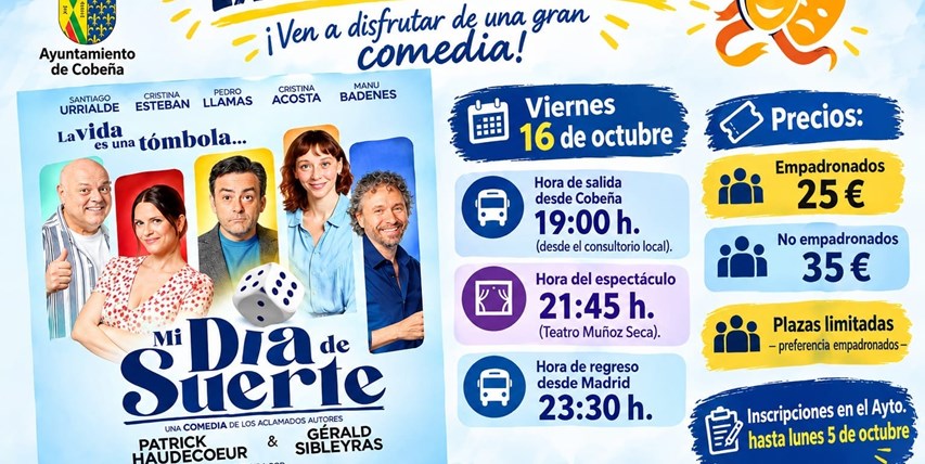 Salida al teatro "Mi Día de Suerte" | Octubre 2026