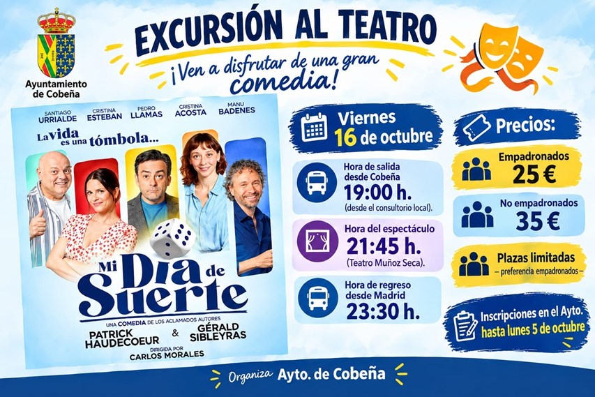 Salida al teatro "Mi Día de Suerte" | Octubre 2026