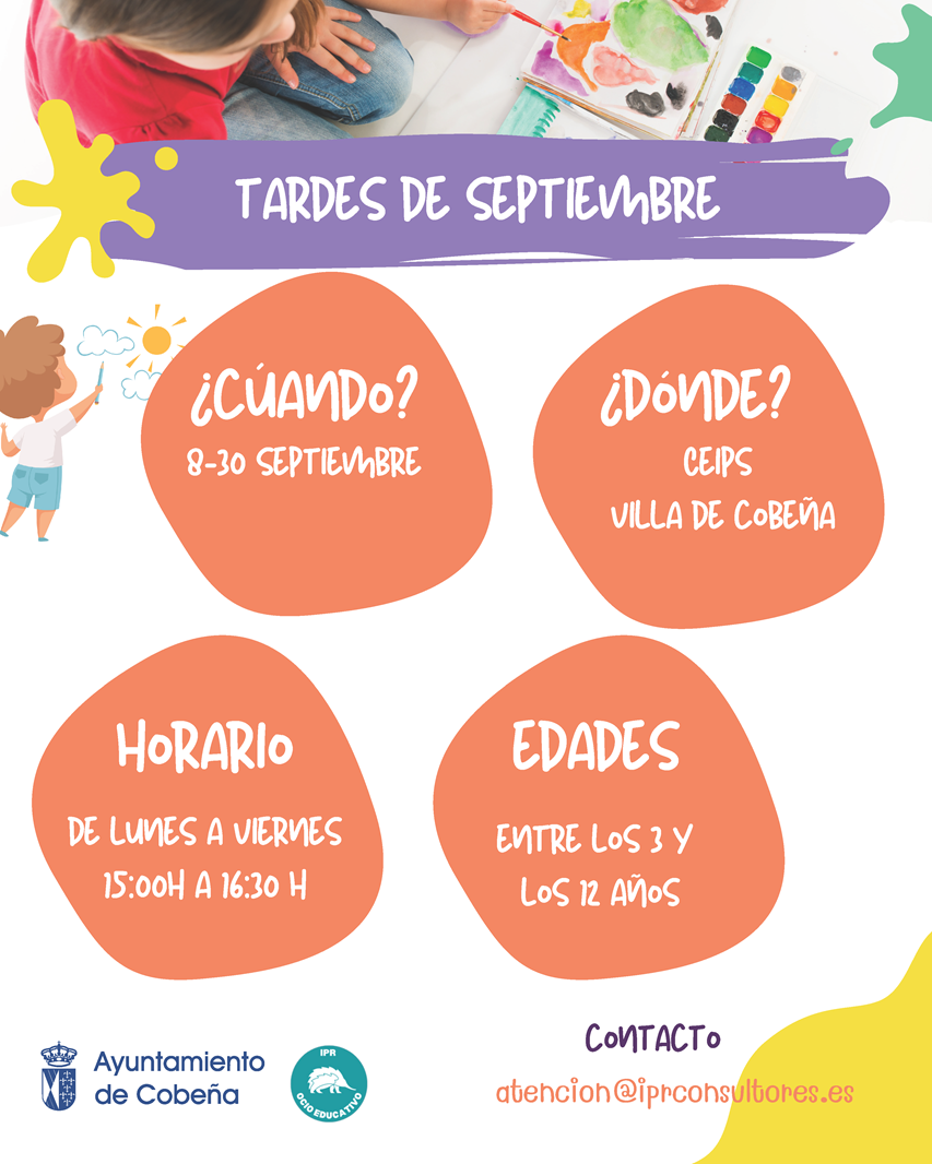 Tardes de Septiembre, un servicio de acogida en el CEIPS Villa de Cobeña | Septiembre 2025