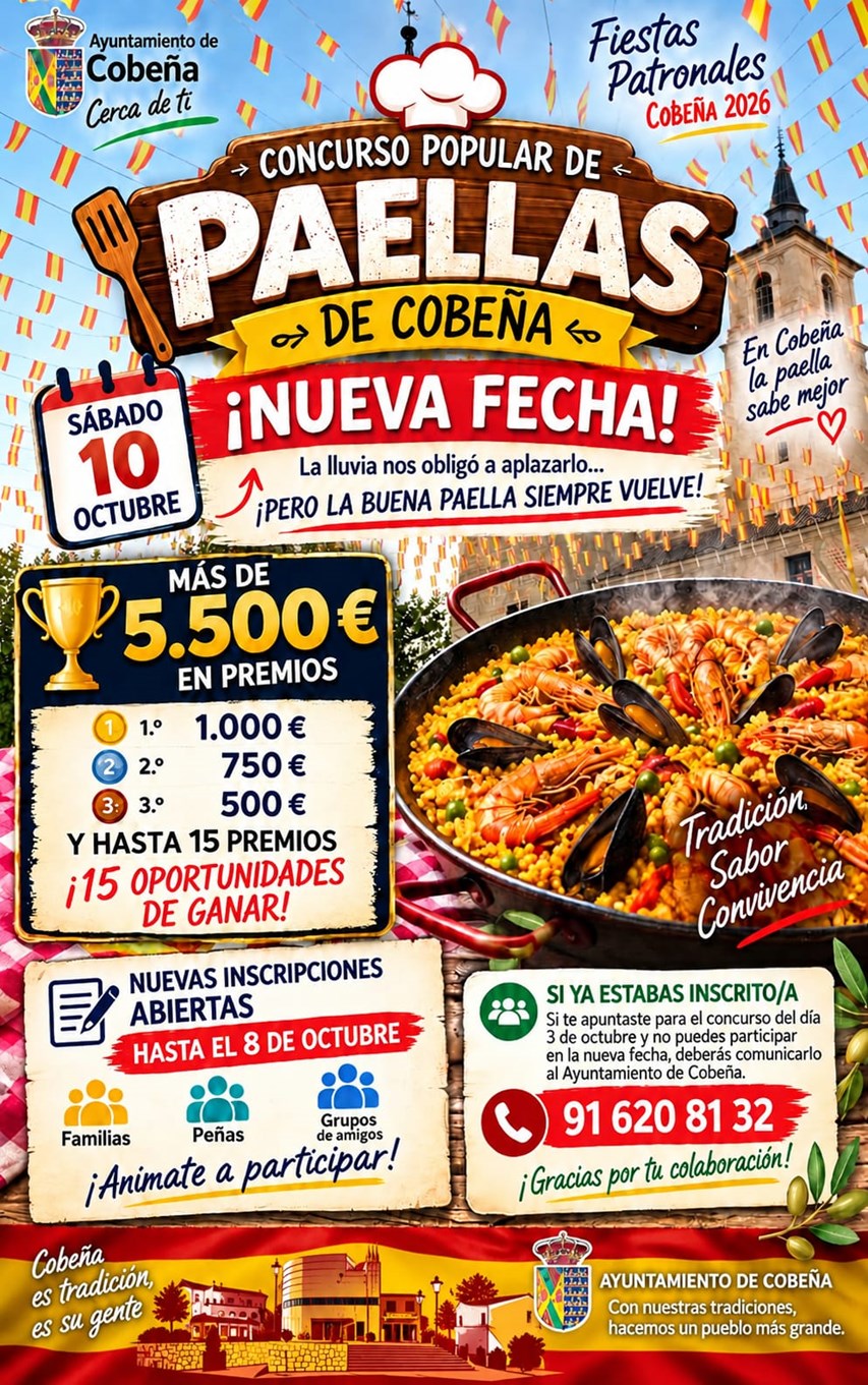Aplazado el  Concurso de Paellas 2026 | Fiestas Octubre