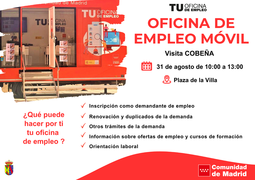 Visita de la Oficinal Móvil de Empleo-Agosto 2026