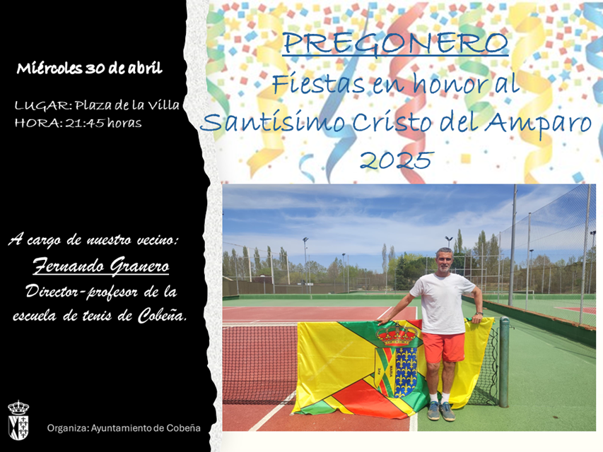 Pregón de Fiestas en Honor del Santísimo Cristo del Amparo | Abril 2025