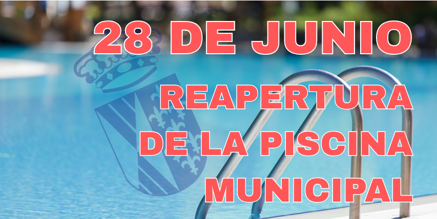 Reapertura de la piscina municipal de Cobeña el 28 de junio.