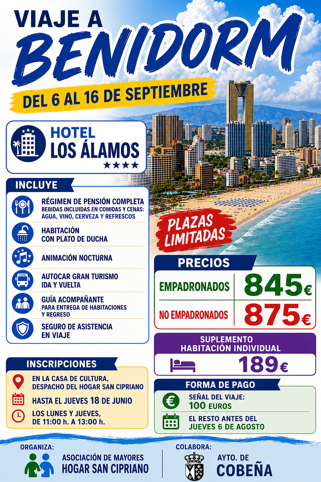 Vacaciones Benidorm Tercera Edad | Septiembre 2026 (1)