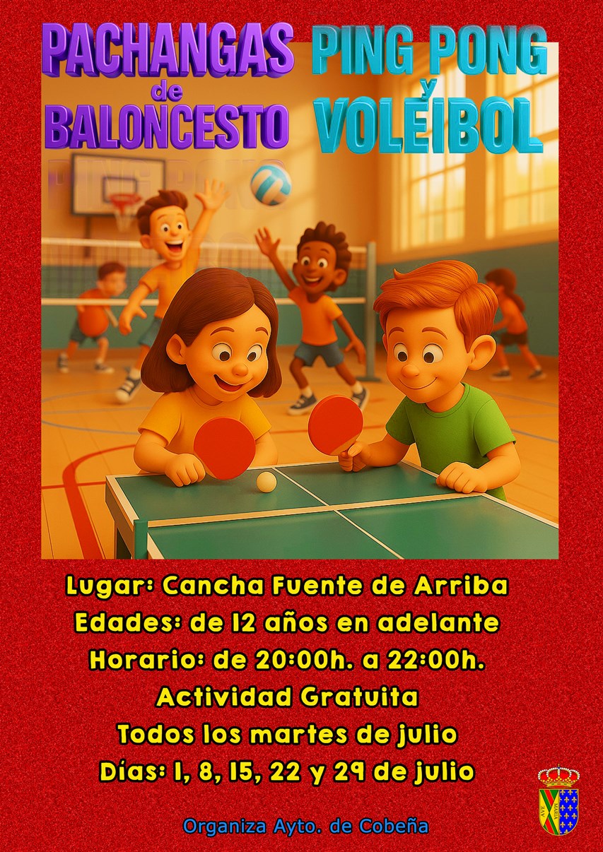 Pachangas de Baloncesto, Ping Pong y Voley | Verano 2025
