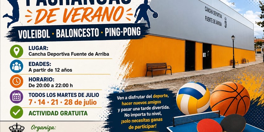 Pachangas de Baloncesto, Ping Pong y Voley | Verano 2026