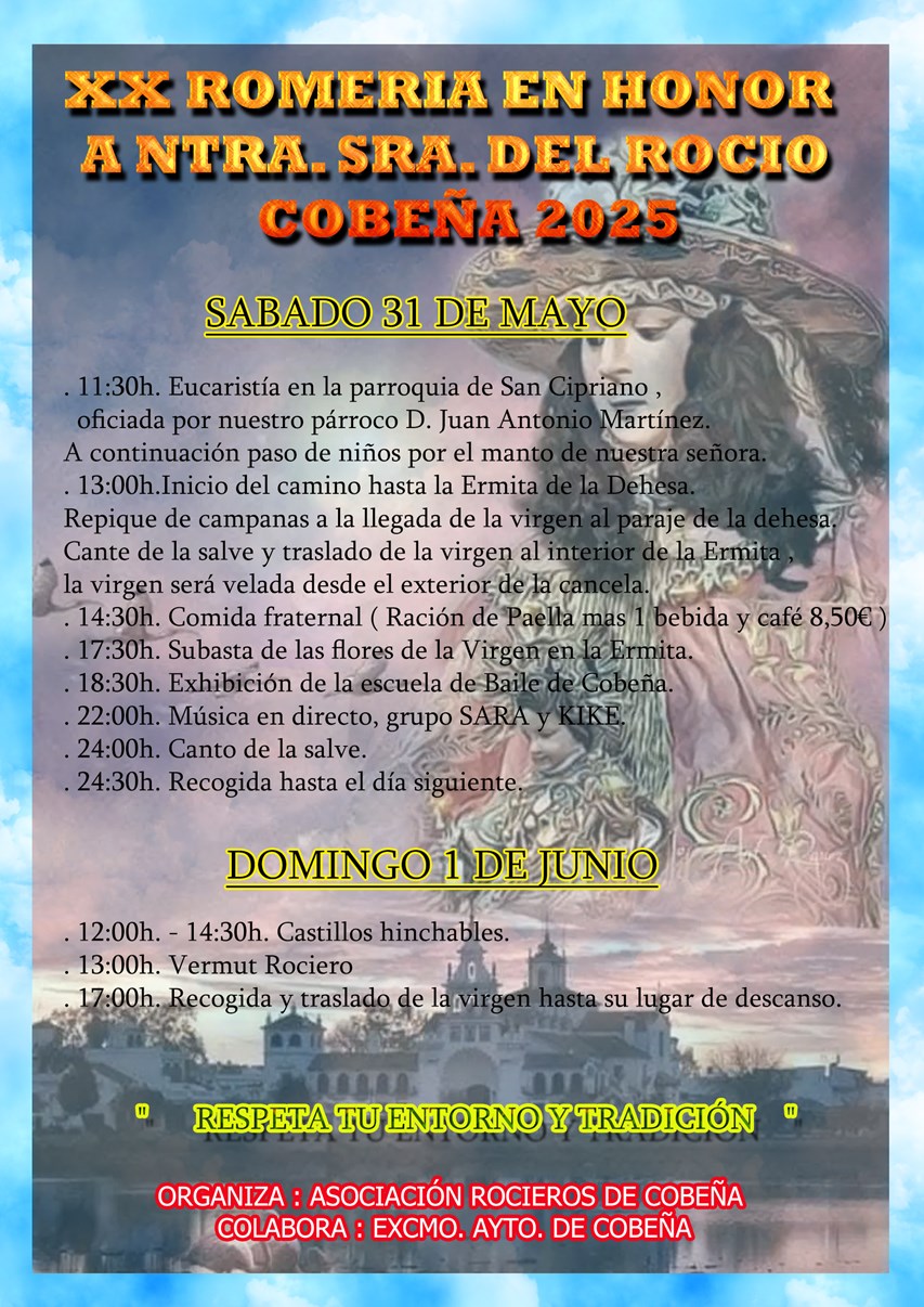 Evento aplazado: Romería Asociación de Rocieros de Cobeña | Mayo 2025.