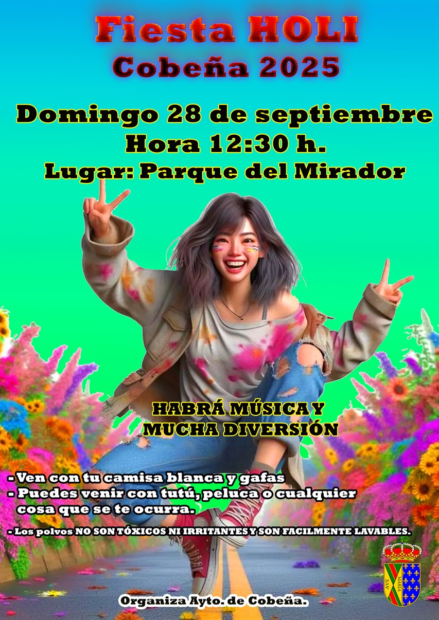 Fiesta HOLI Cobeña 2025 | Octubre 2025