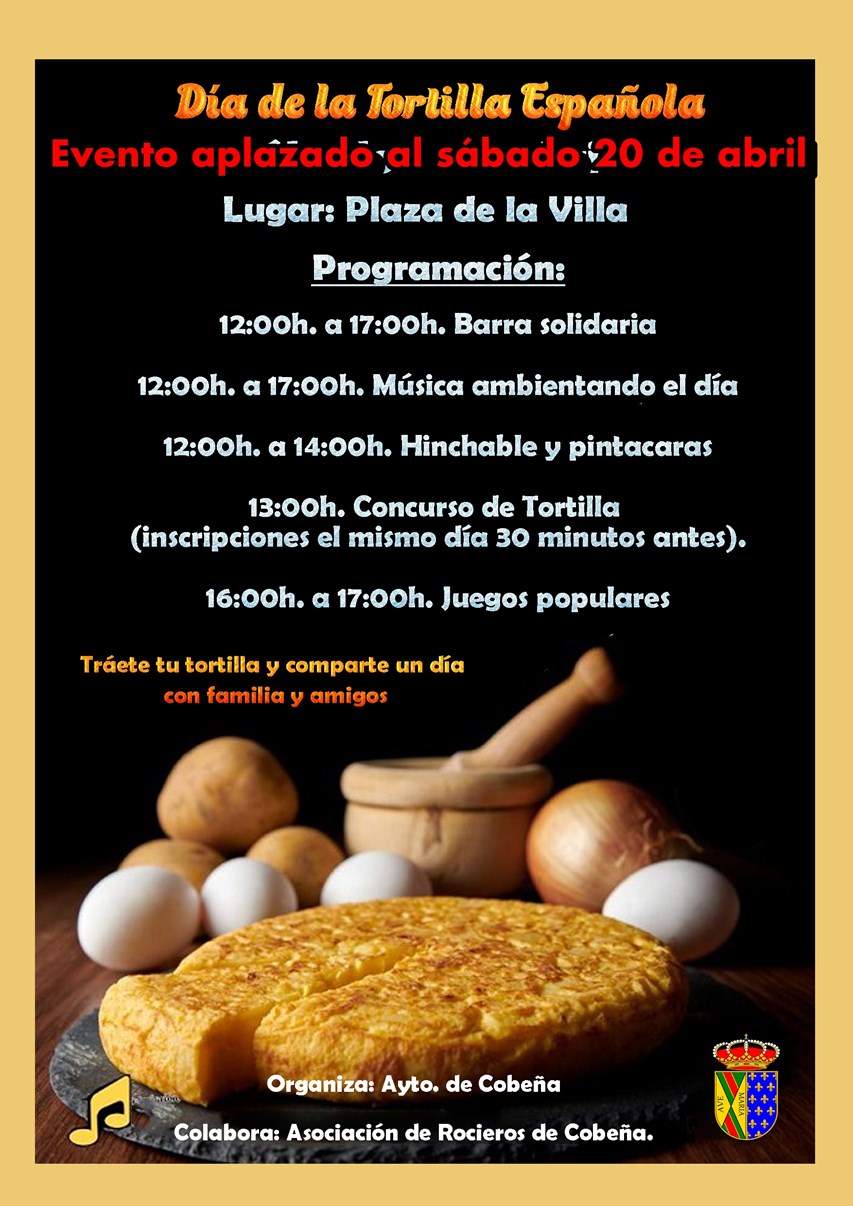 APLAZADO Día de la Tortilla Española | Abril 2024